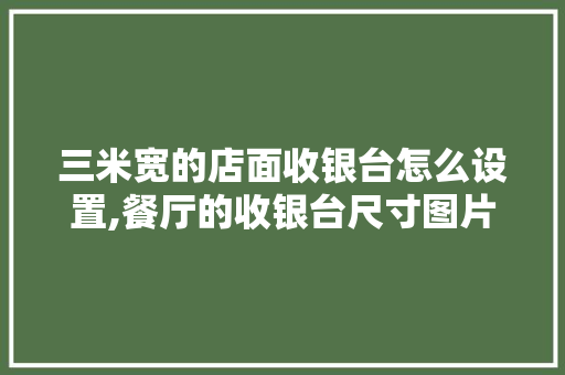 三米宽的店面收银台怎么设置,餐厅的收银台尺寸图片。