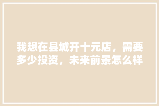 我想在县城开十元店，需要多少投资，未来前景怎么样,3元店到底能不能开小区门口适合开什么店。