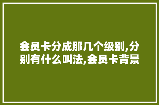 会员卡分成那几个级别,分别有什么叫法,会员卡背景图片。
