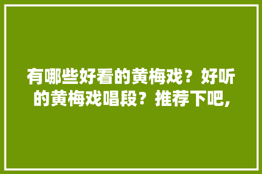 有哪些好看的黄梅戏？好听的黄梅戏唱段？推荐下吧,湖北小亦食品科技有限公司怎么样啊。 综合便民