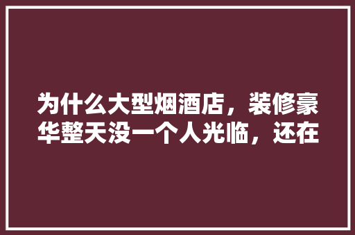为什么大型烟酒店，装修豪华整天没一个人光临，还在常年营业,30平米烟酒店装修设计图片。 健康生活