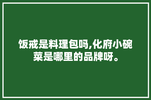 饭戒是料理包吗,化府小碗菜是哪里的品牌呀。