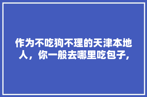 作为不吃狗不理的天津本地人，你一般去哪里吃包子,石包子精致早餐店哪里的。