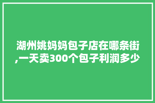 湖州姚妈妈包子店在哪条街,一天卖300个包子利润多少。 健康生活