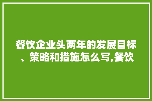 餐饮企业头两年的发展目标、策略和措施怎么写,餐饮企业的战略目标有哪些。 饮食技巧