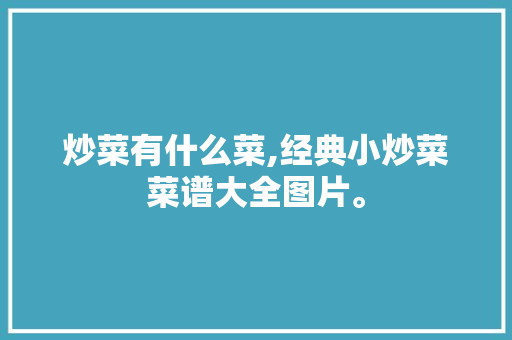 炒菜有什么菜,经典小炒菜菜谱大全图片。