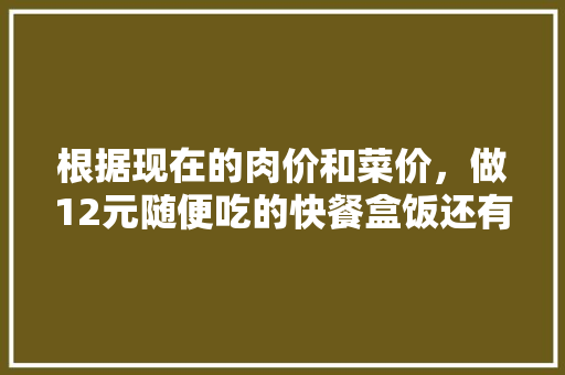 根据现在的肉价和菜价，做12元随便吃的快餐盒饭还有利润吗,12元的快餐有多少利润摆摊赚钱。